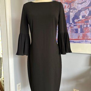Calvin Klein Black Shift with Flutter Sleeves